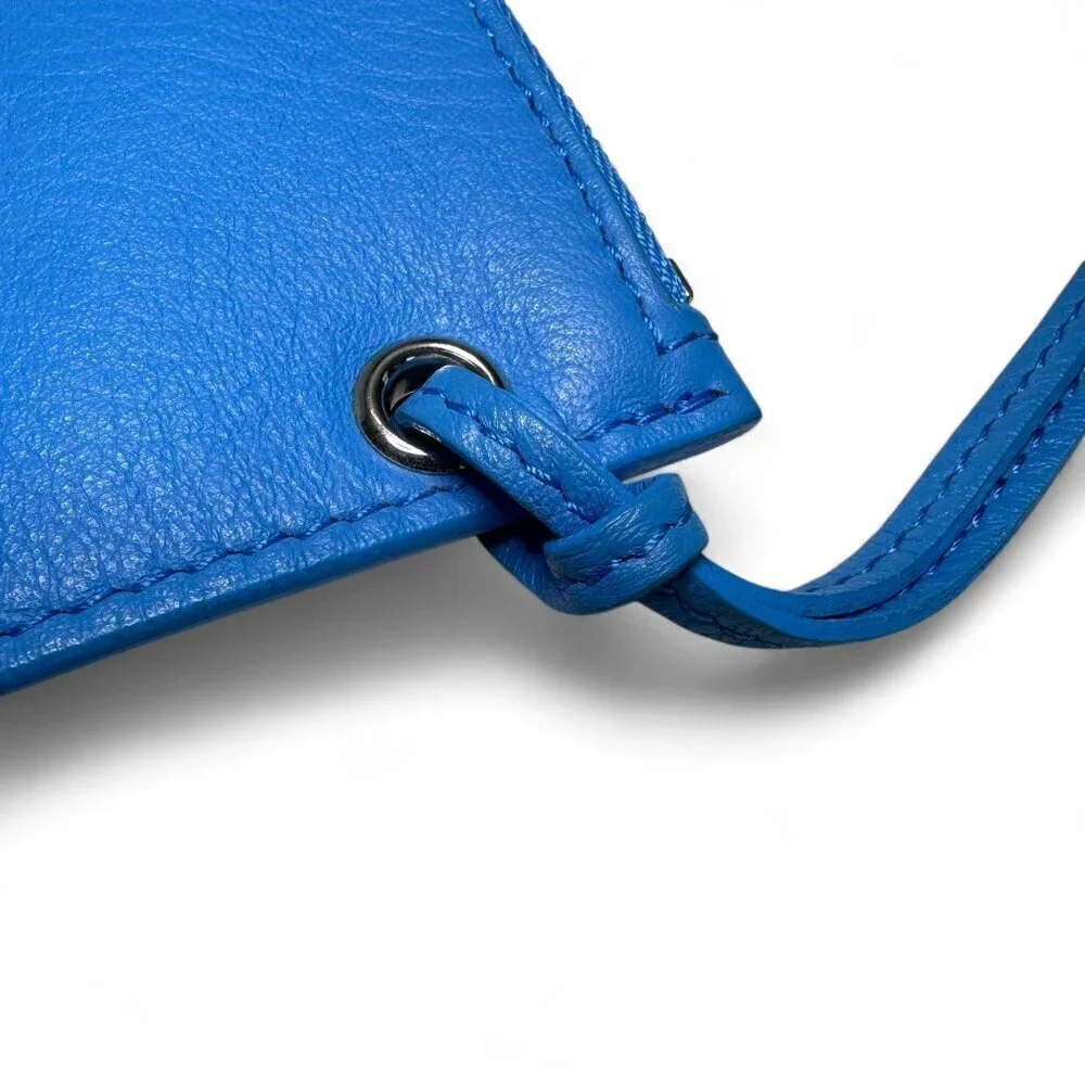 Balenciaga Blue Leather Wristlet - NWOT